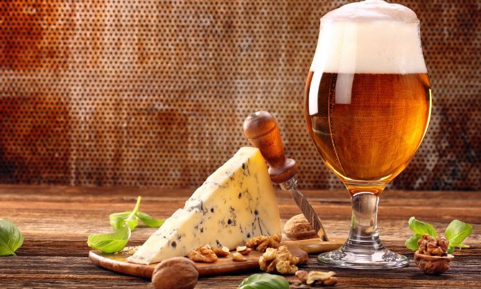 this image shows beer and cheese